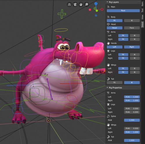 Snout rig from Artella for blender 2.80 beta & 2.79 preview image